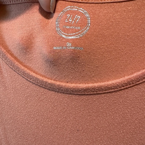 Maurices Peach and Gray Floral Tank Top - Picture 2 of 3